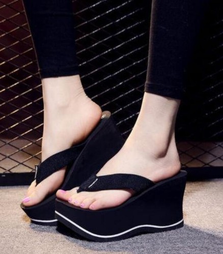 platform wedge flip flops